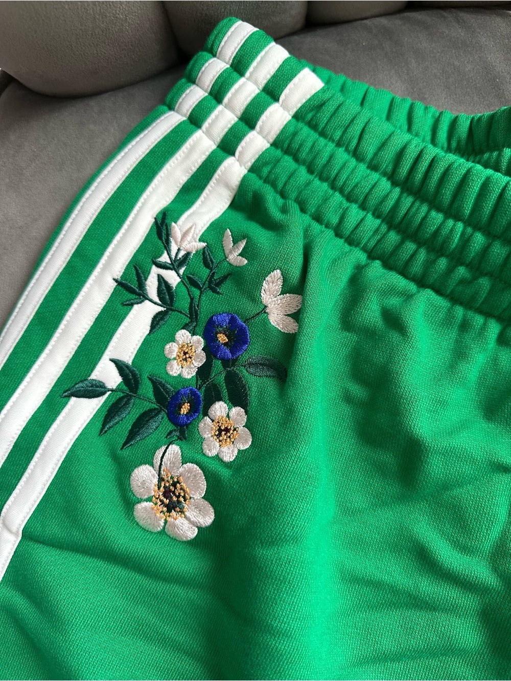 ADIDAS Floral Retro Track Shorts - Picture 2 of 3